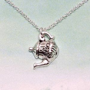 Alice Victorian Tea Time Tea Pot Silver Necklace